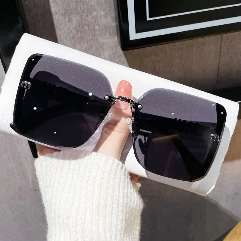 Rimless Vintage Sunglasses – Lightweight Women