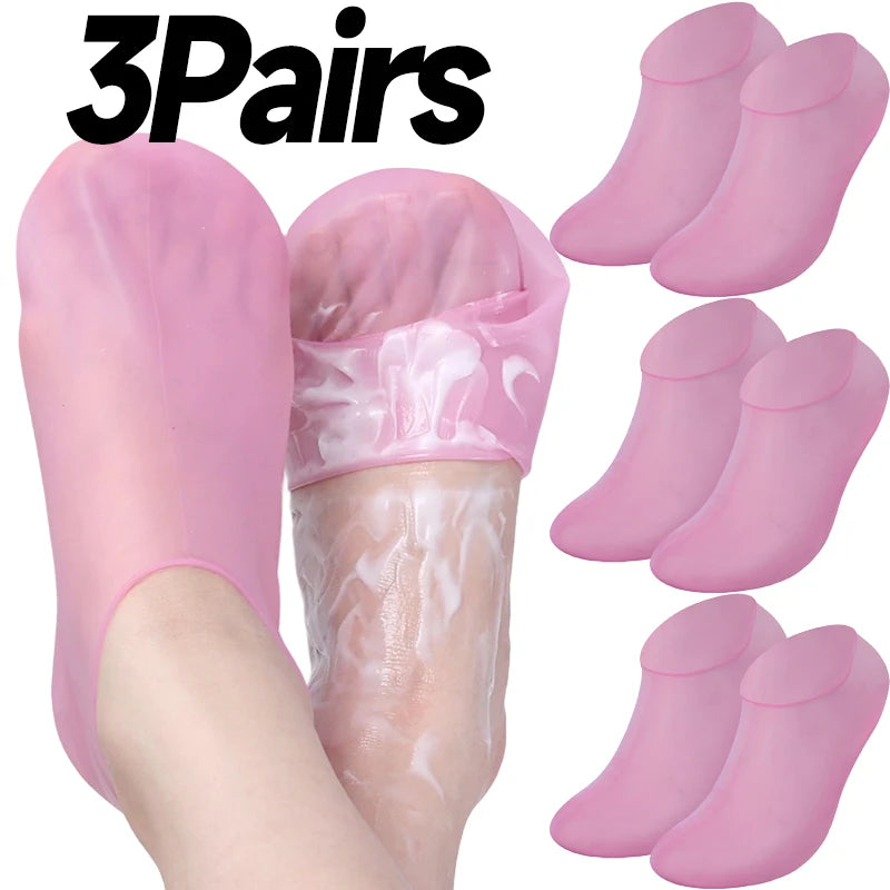 Silicone Moisturizing Foot Socks – Spa Gel Care