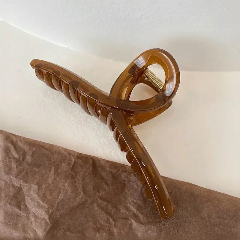 13cm Large Hair Claw Clip for Women Fashion Acrylic Summer Hairpin Elegant Hair Clips Girls Hair Accessories Shark Clip