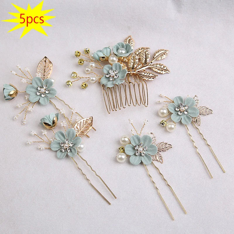 5Pcs/Set Bridal Hair Accessories for Women