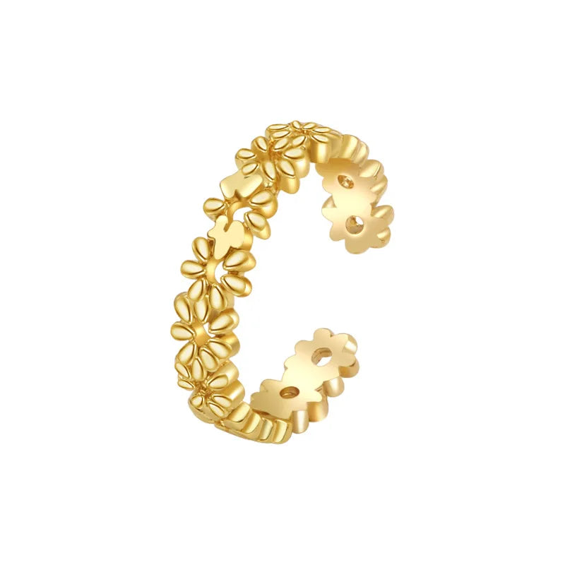 3pcs Gold Plated Dazzling Zircon Toe Ring