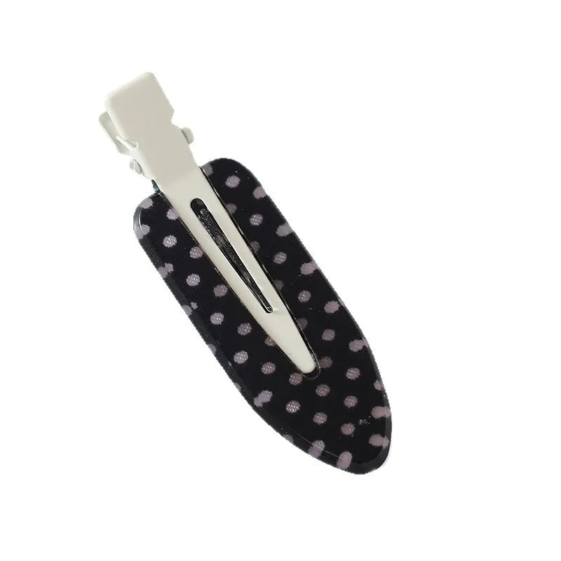Black White Polka Dot Acrylic Hair Clips Minimalist