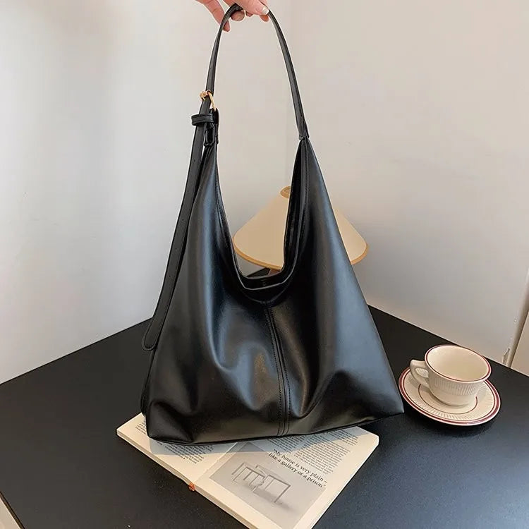 HOMEFISH New Tote bag hand bill of lading shoulder women's bag retro simple large bag Tote bag