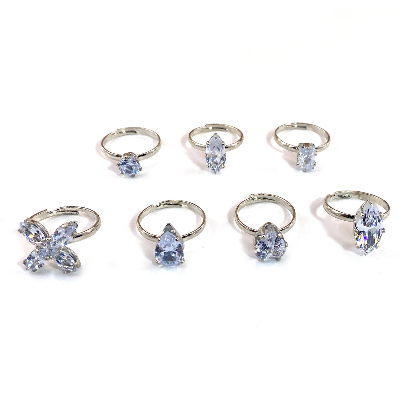 7-Piece Zircon Toe Rings