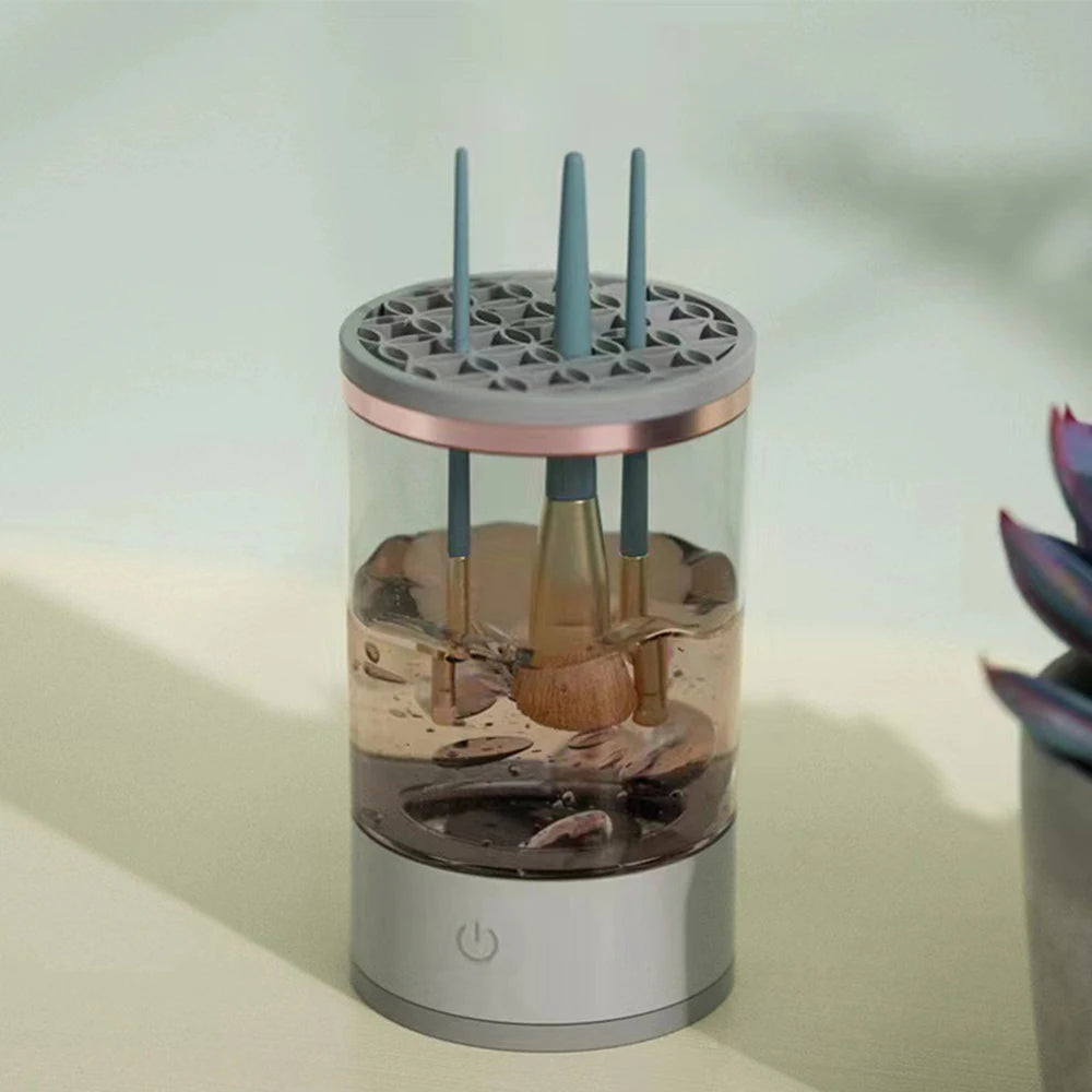 Automatic Rotating Brush Cleaner For All Makeup