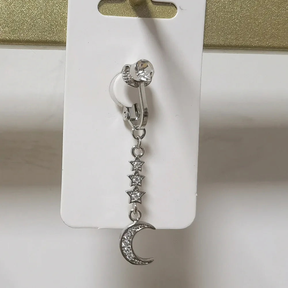 Clip on Belly Button Ring Butterfly