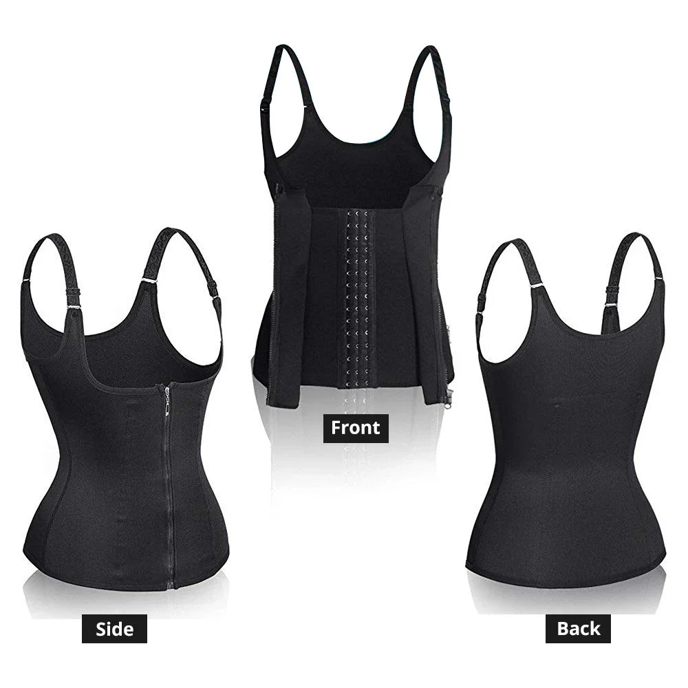 Zipper Waist Trainer Tank Top for Women