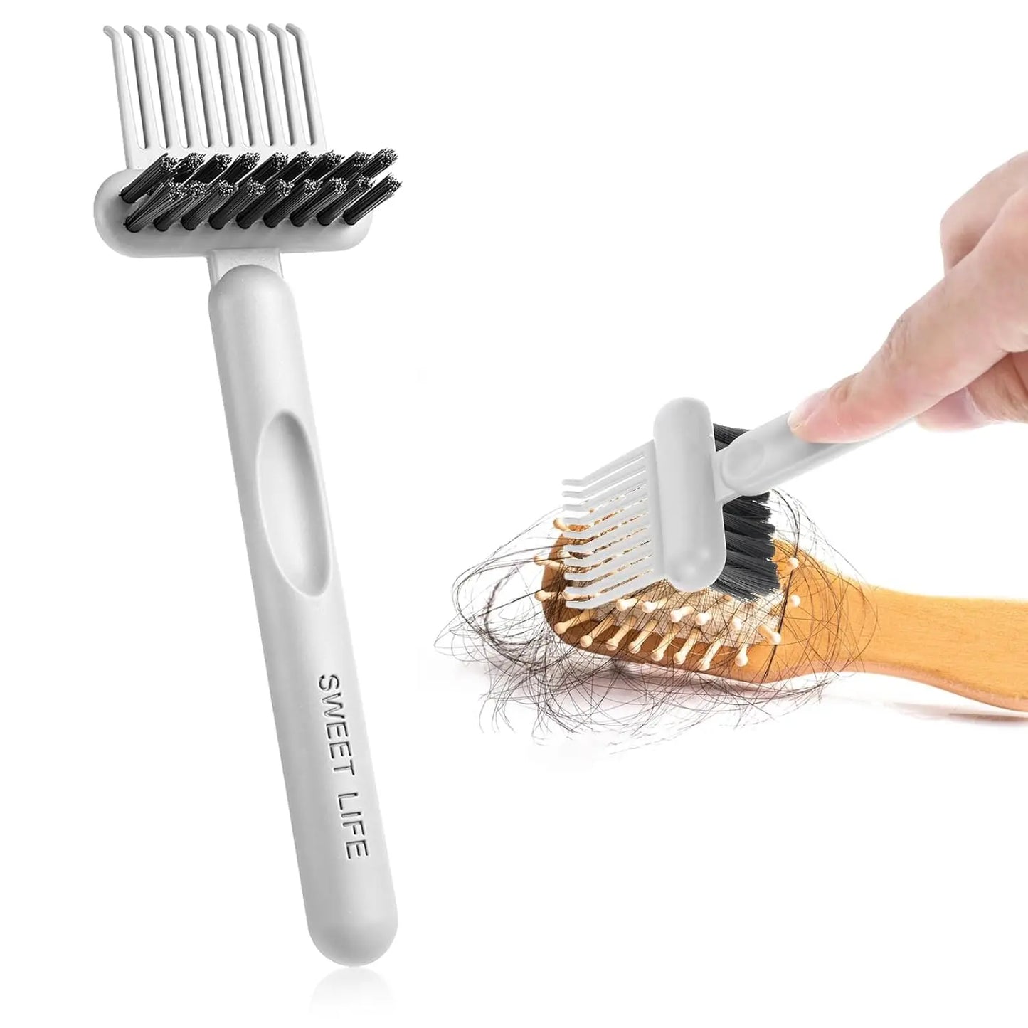 1/2 Pcs Hair Brush Cleaning Tool 2-In-1 Comb Cleaning Brush