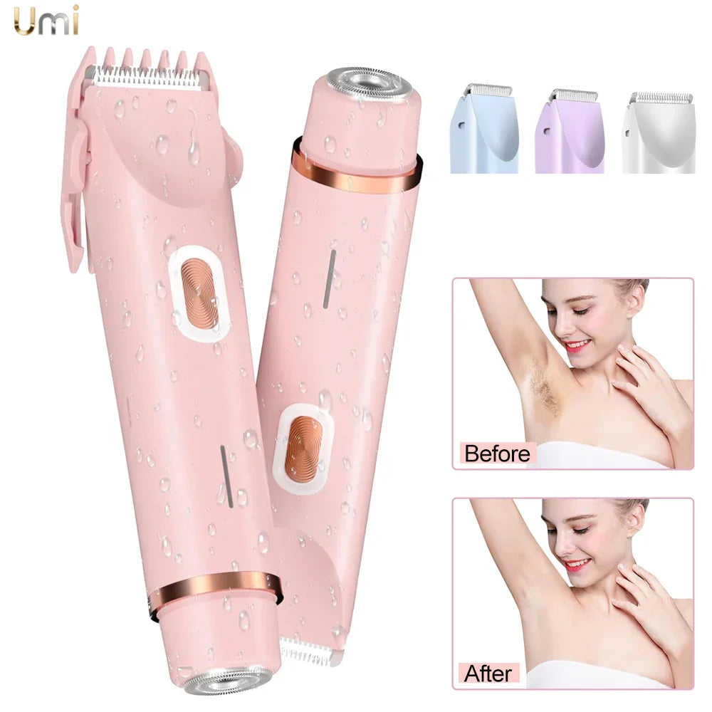 Rechargeable Electric Shaver for Women in Blue Pink Purple and White