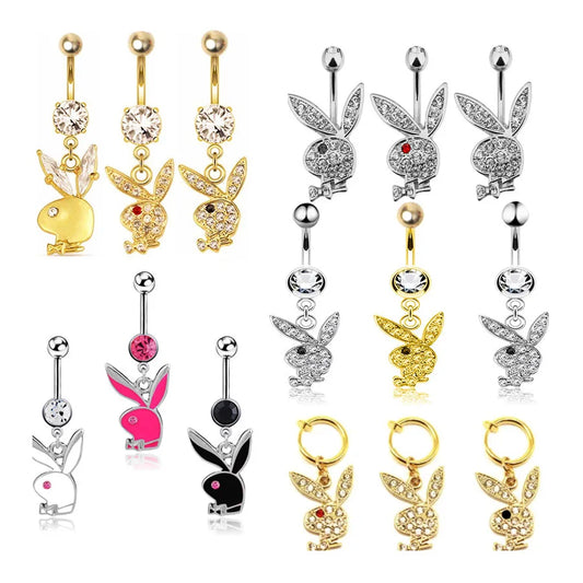 Bunny Charm Belly Button Navel Ring in multiple styles