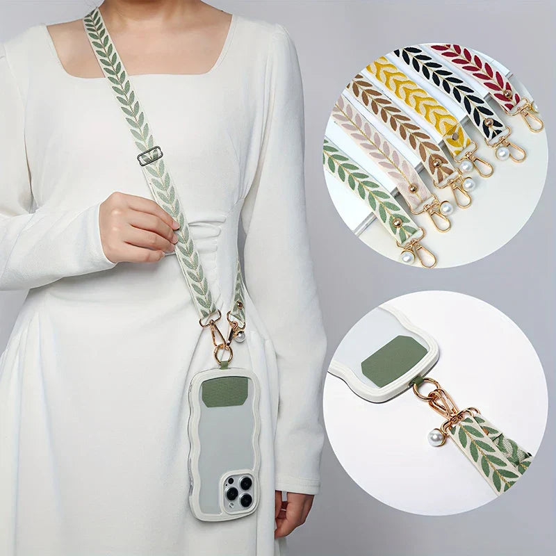 Universal Adjustable Mobile Phone Lanyard for Women in multiple colour styles