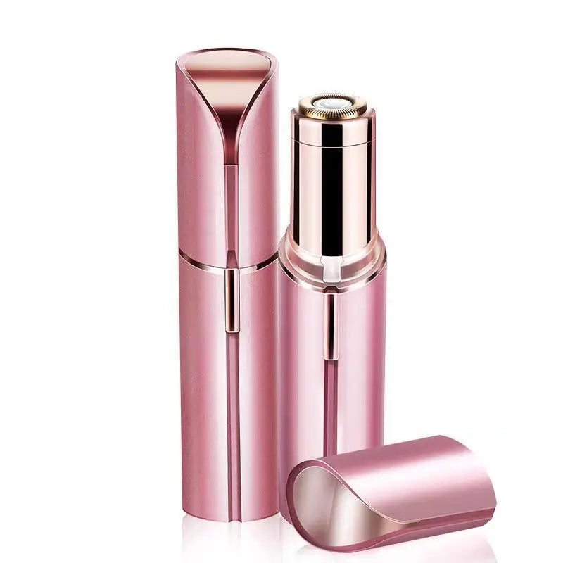 Portable Lipstick-Shaped Electric Facial Hair Remover in Pink Black White Red and Rose Gold