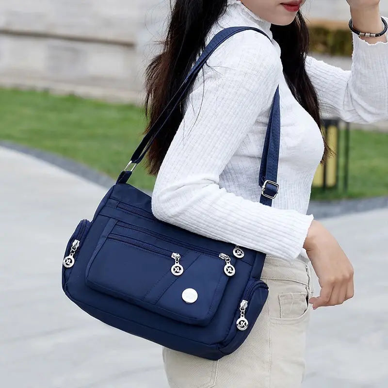 Women Nylon Waterproof Bag Messenger Bags For Lady Crossbody Large Capacity