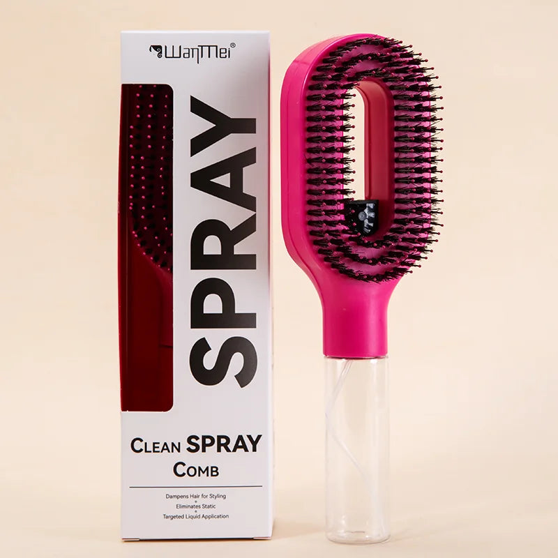 2in1 Sprayer Comb Detangling Scalp Massage Hairbrush with Spray Bottle
