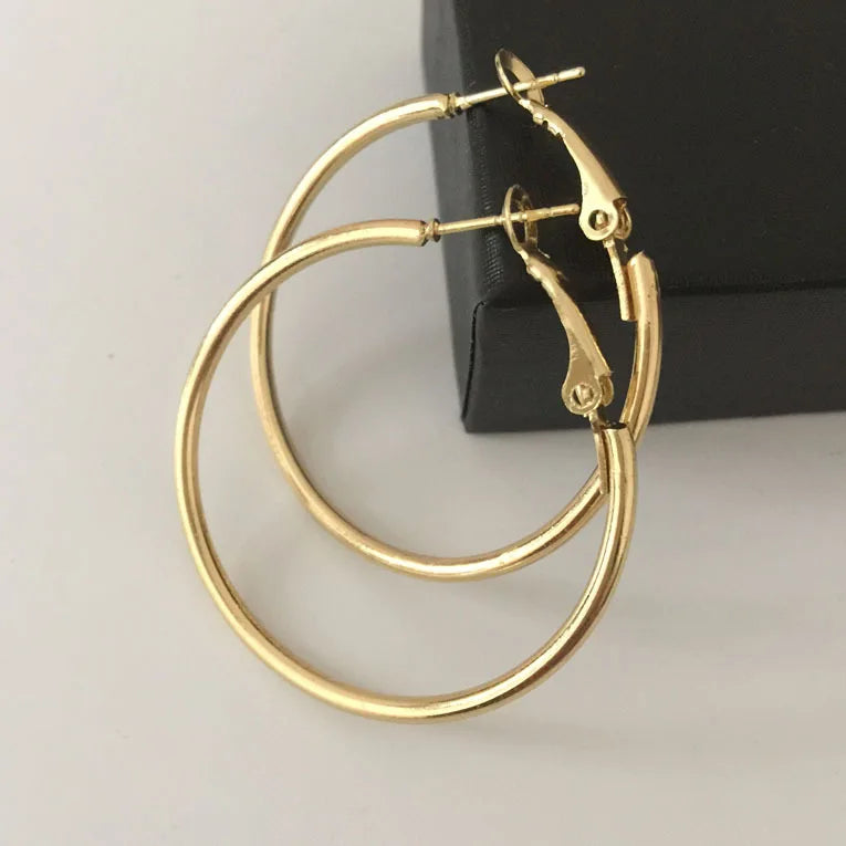 Fashion Jewelry Round Big Hoop Earrings