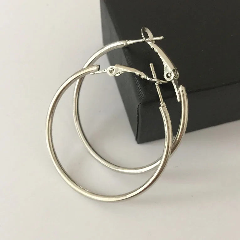 Fashion Jewelry Round Big Hoop Earrings