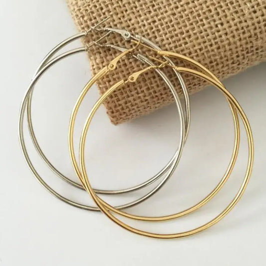 Fashion Jewelry Round Big Hoop Earrings