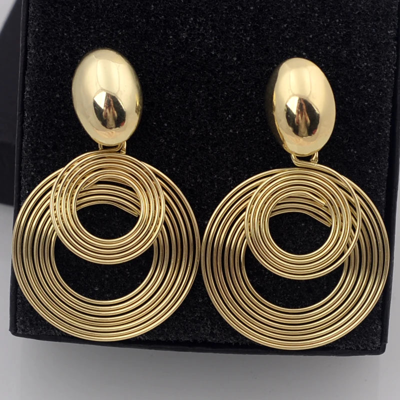 Trendy Big Round Statement Earrings for Women