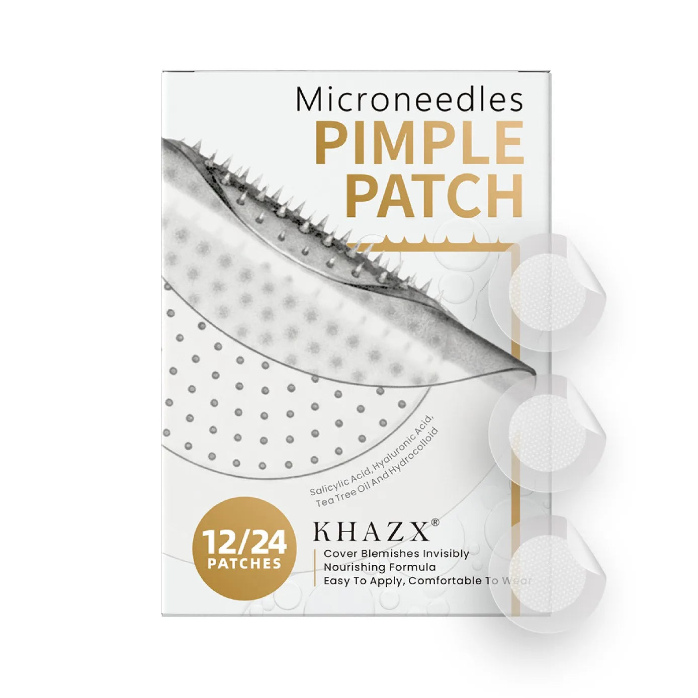 Micro Needle Pimple Patch (24 Pack) Hydrocolloid Micropoint Pimple Patch For Acne & Pimples Microdart Patch, Micro Dart Pimple P