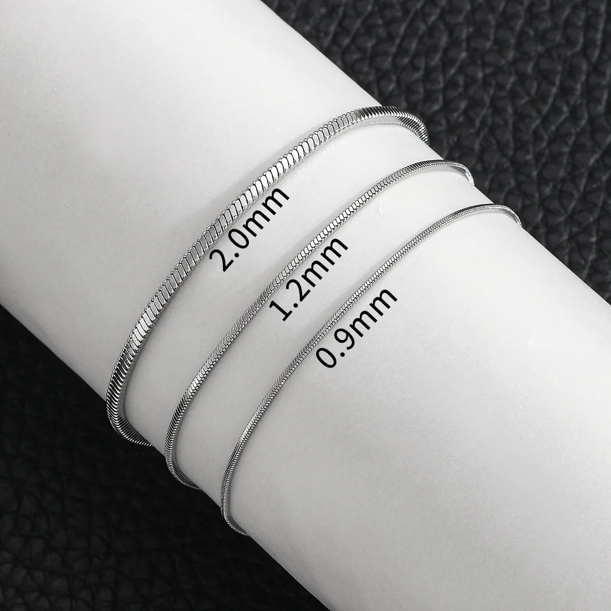Silver Color Stainless Steel Square Snake Bone Chain