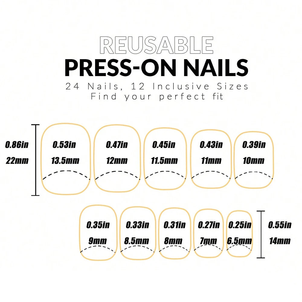 Elevate Your Style Medium Square Press On Nails