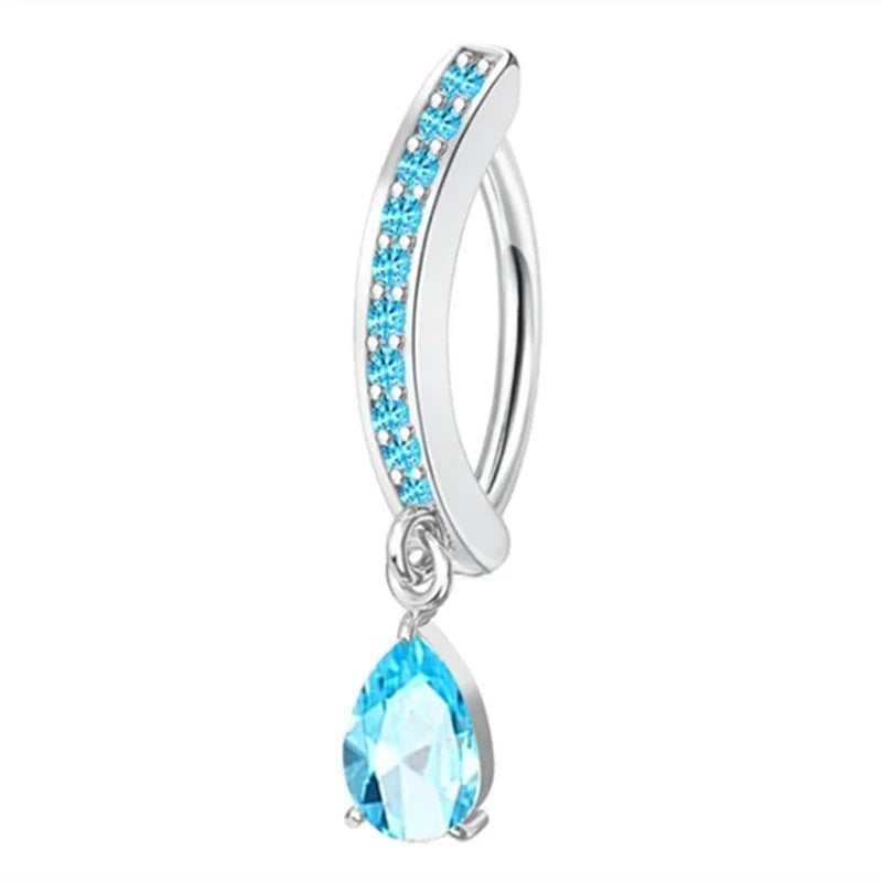 1PCS Heart Crystal Belly Button Rings