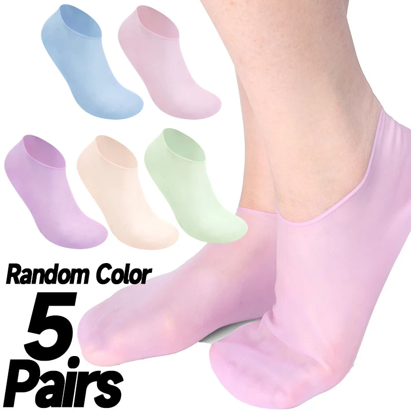 Silicone Moisturizing Foot Socks – Spa Gel Care