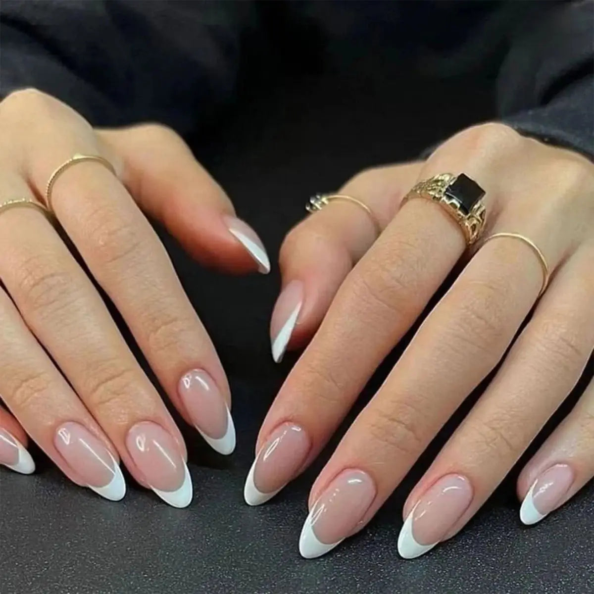 24Pcs Detachable Acrylic False Nails Press On Nails