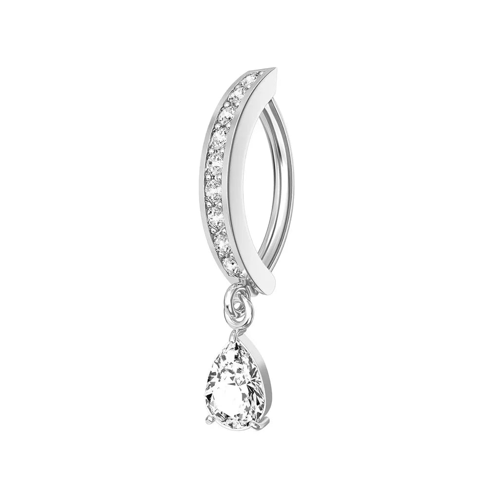 1PCS Heart Crystal Belly Button Rings