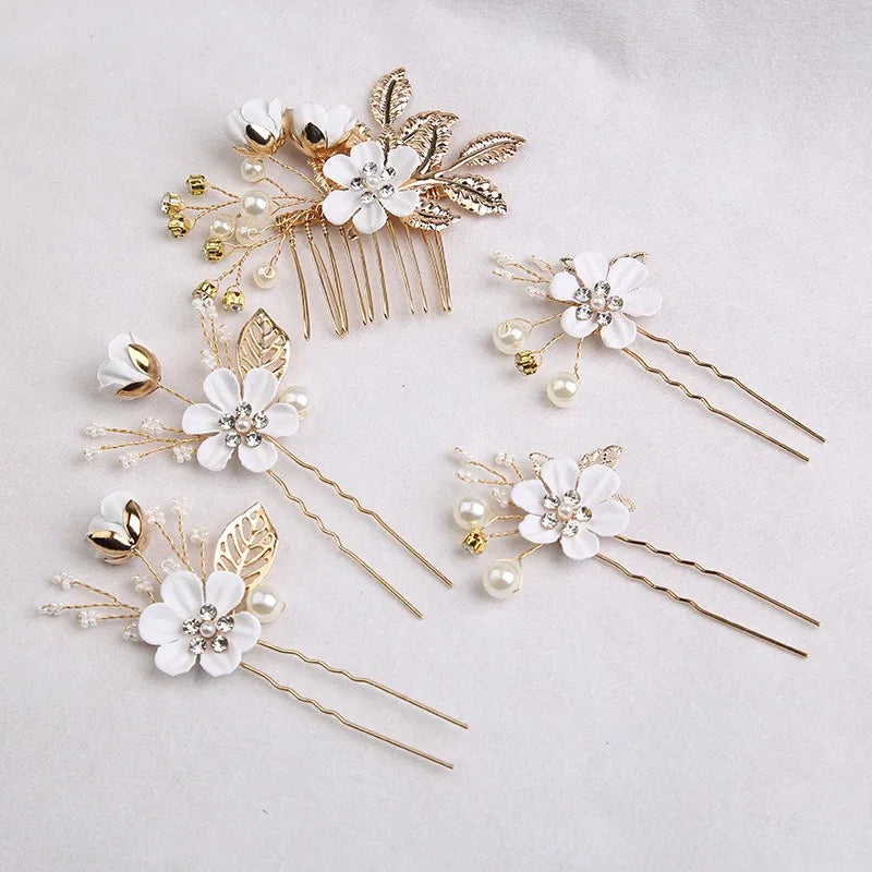 5Pcs/Set Bridal Hair Accessories for Women