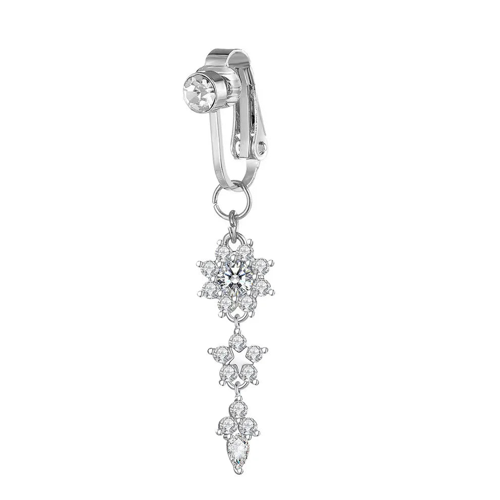 Clip on Belly Button Ring Butterfly