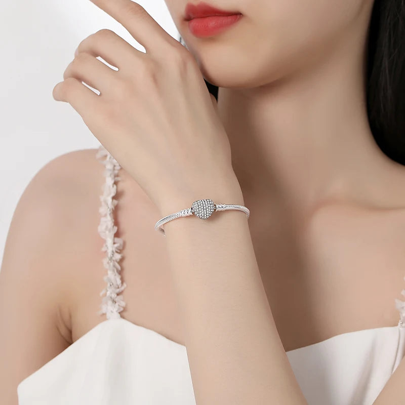 Original 925 Sterling Silver Bracelets Bangles Love