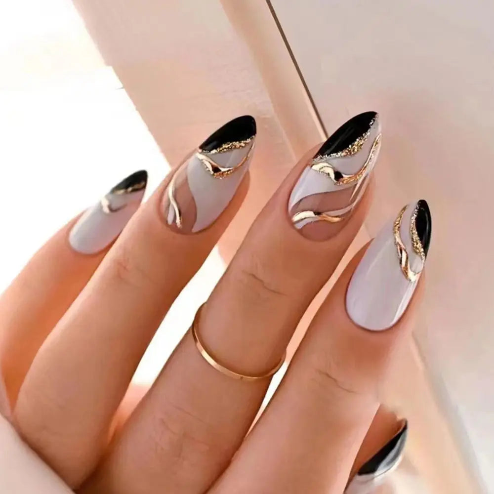 Simple French Wearable False Nails