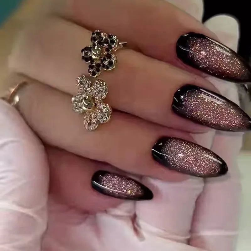 24Pcs Leopard Print Fake Nails Press