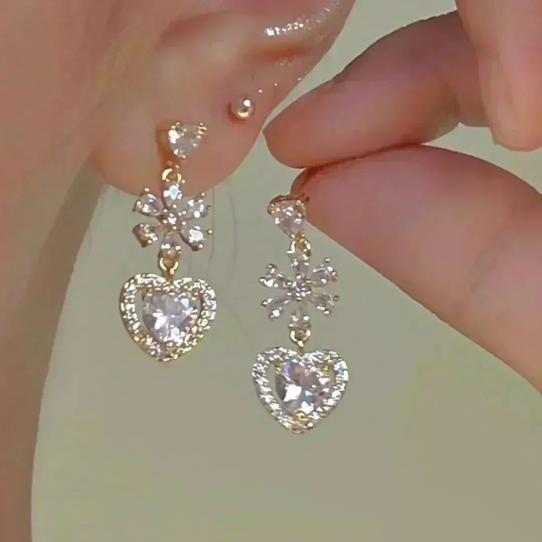 Simple Golden Metal Style Matte Hexagon Earrings