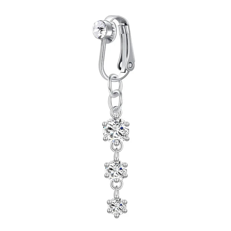 Clip on Belly Button Ring Butterfly