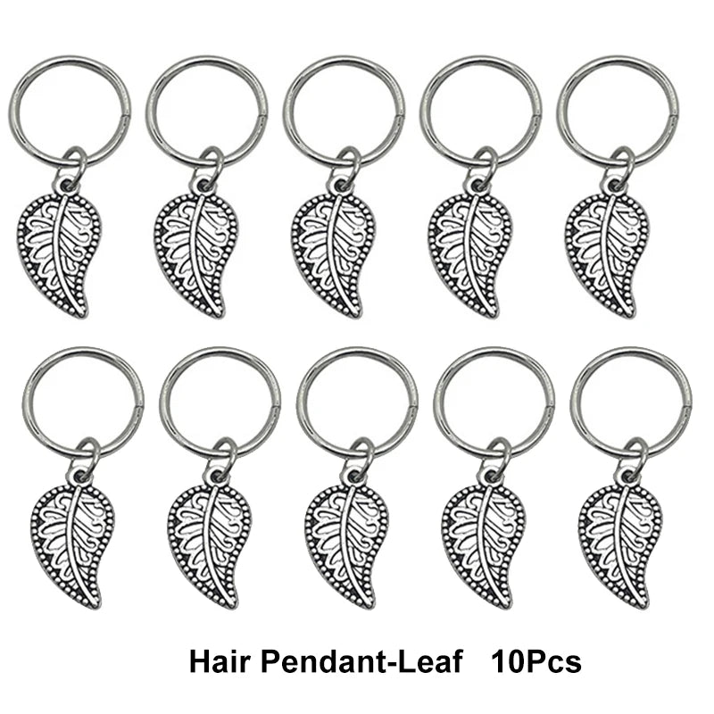 10-50Pcs 10-16mm Hair Rings Metal African Braid Dreadlocks Bead Hair