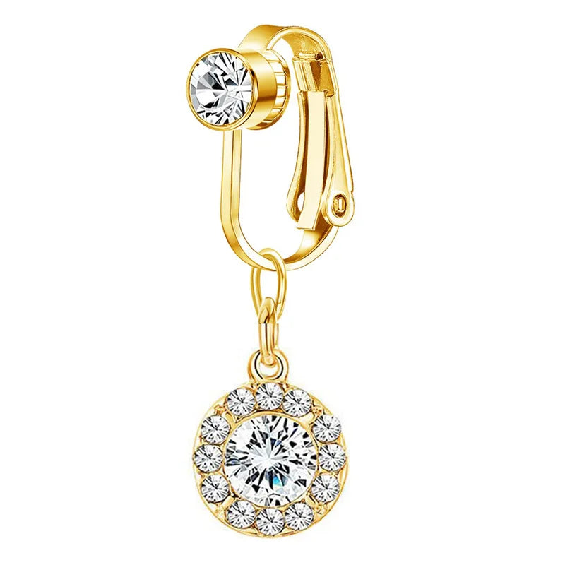 Clip on Belly Button Ring Butterfly
