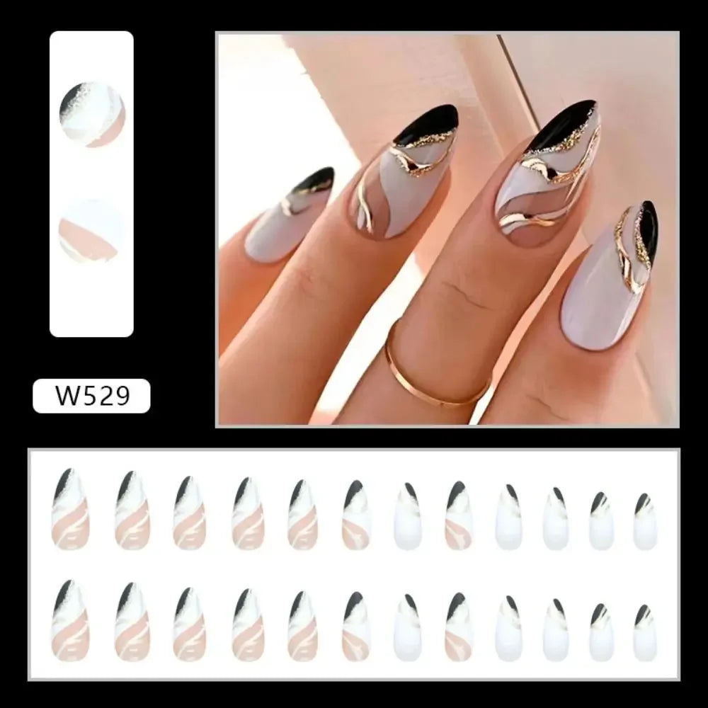 Simple French Wearable False Nails