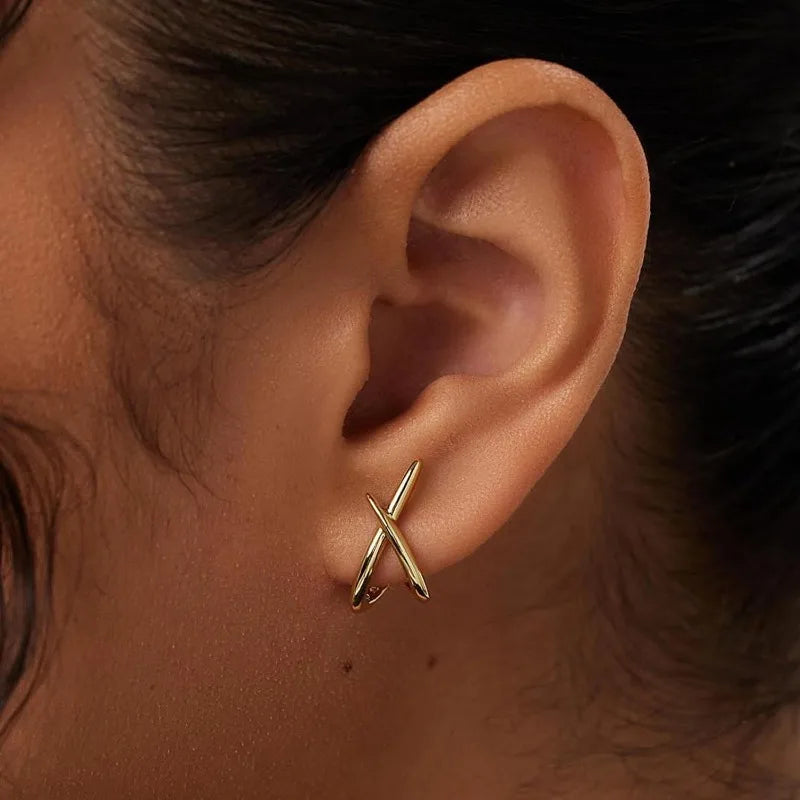 Gold Earrings for Women Trendy, 14K Gold Plated