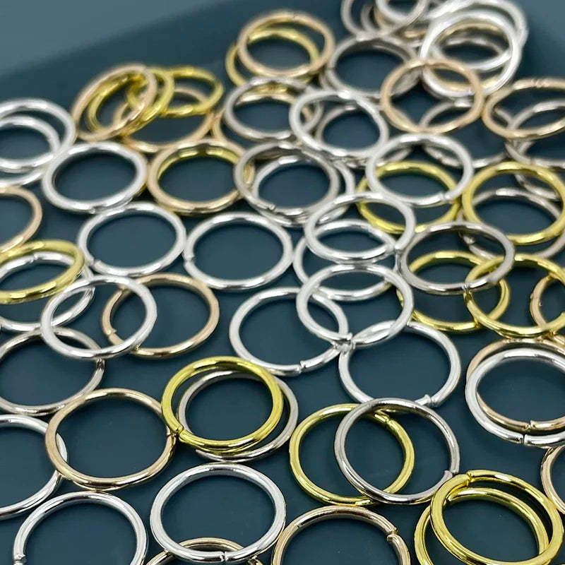 10-50Pcs 10-16mm Hair Rings Metal African Braid Dreadlocks Bead Hair
