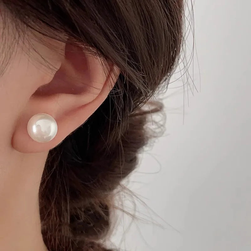 New 925 Sterling Silver Pearl Earrings