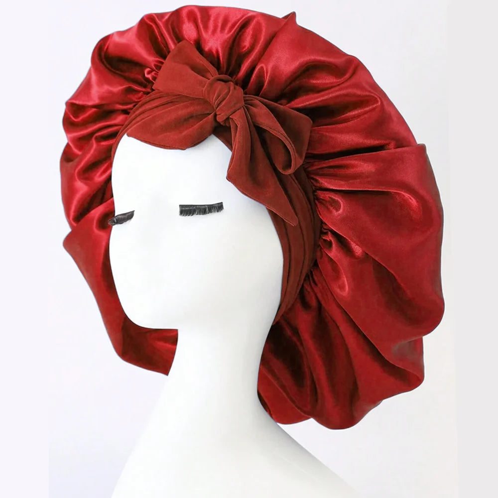 Satin Bonnet Silk Bonnet Adjustable Bonne For Sleeping