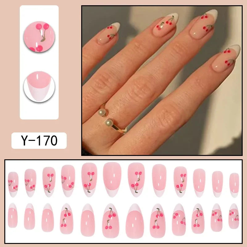 Simple French Wearable False Nails