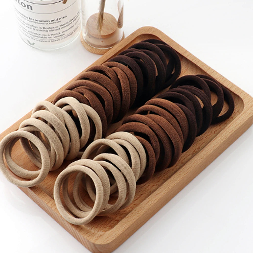 50/100 pieces of black and white hair bands, women's hair accessories