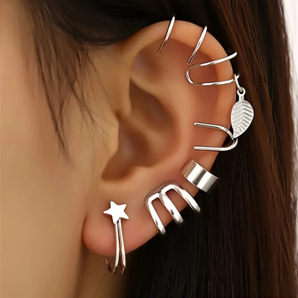 5pcs/set Trendy Elegant Design Ear Cuff Classic Elegant