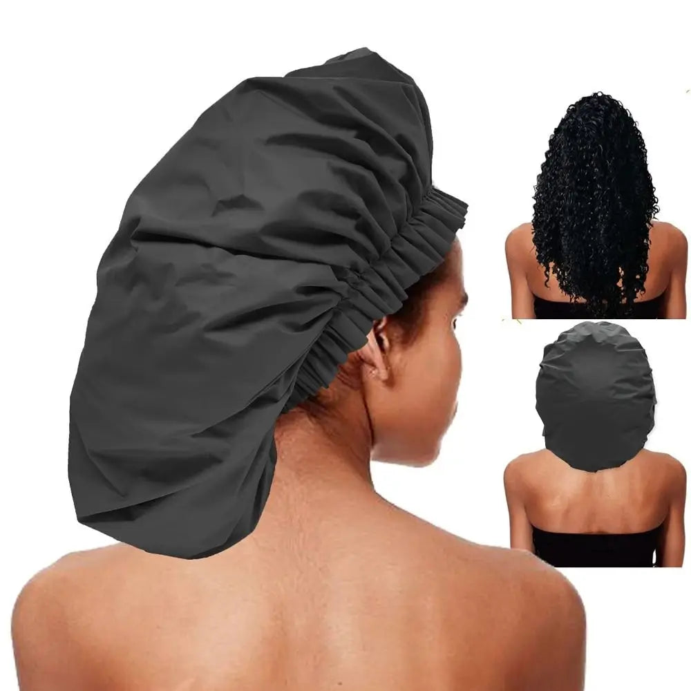 Shower Cap Large Adjustable Reusable Waterproof Bath Caps