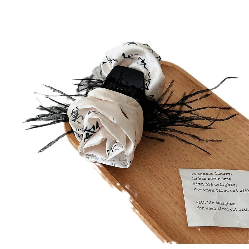 Ladies' Hair Claw Clips Featuring Chinese-style High-quality Versatile Hair Accessories For Girl Ribbons Bows Elegant Gentle