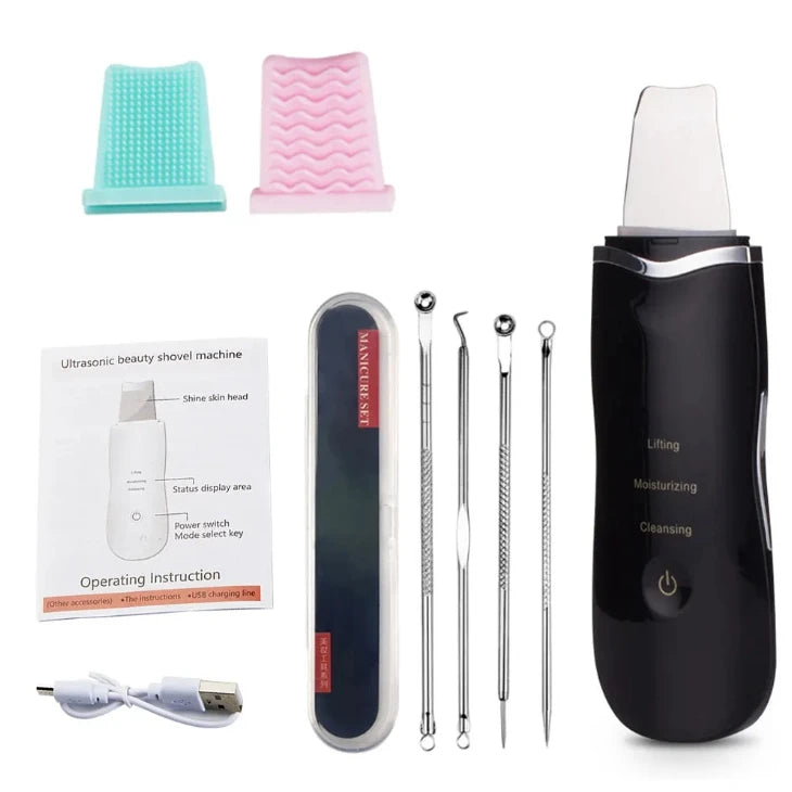 Electric Ultrasonic Skin Scrubber Vibration Face Spatula