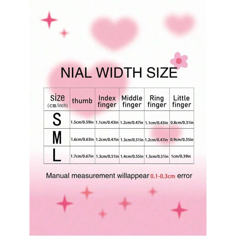 10pcs Long Almond Handmade Press-On Nails